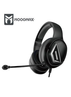 موجماكس سماعة ألعاب MOOGMAX MX-EP58 - مخرجات سلكية (AUX وUSB) - لأجهزة PS4 وPS5 والكمبيوتر الشخصي وXbox - سماعات ألعاب - سماعة رأس سلكية - سماعة رأس للكمبيوتر الشخصي - صوت ستيريو نقي - ميكروفون واضح ثلاثي الأبعاد - قابس 3.5 مم مطلي بالذهب وأربعة أطراف (أسود)  - Image 2