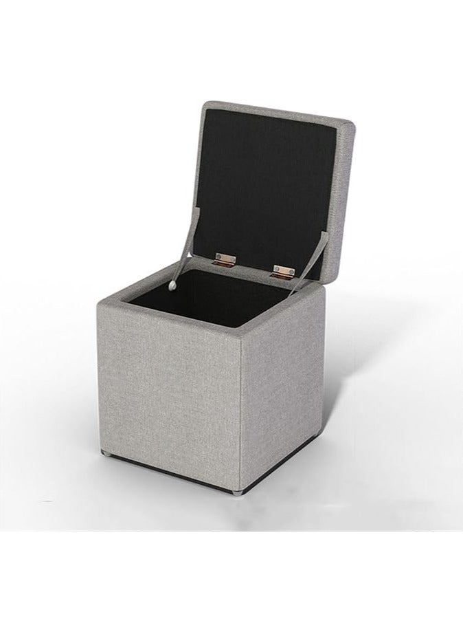 LINGWEI Storage Ottoman Stool Small Chair Bench Cube Footrest Toy Box Shoe Change Bench - Image 2