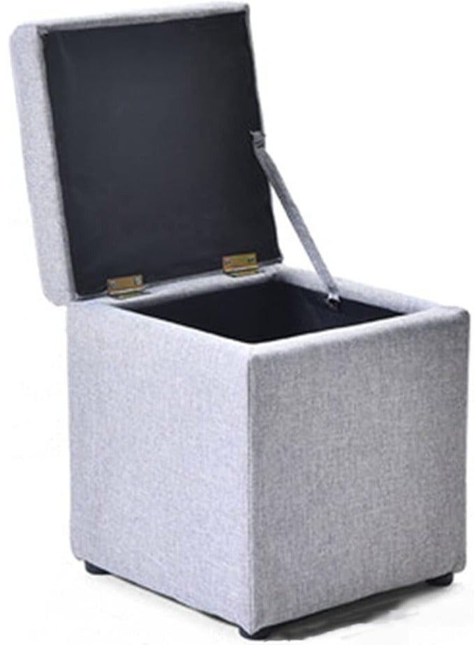 LINGWEI Storage Ottoman Stool Small Chair Bench Cube Footrest Toy Box Shoe Change Bench - Image 5