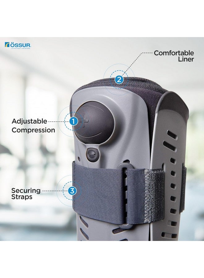 Ossur Rebound Air Walker Boot | Comfortable Walking Boot with Compression Straps & Air Pump Rocker Bottom | Walking Boot for Broken Foot, Walking Boot for Sprained Ankle (High Top, Medium) - Image 2