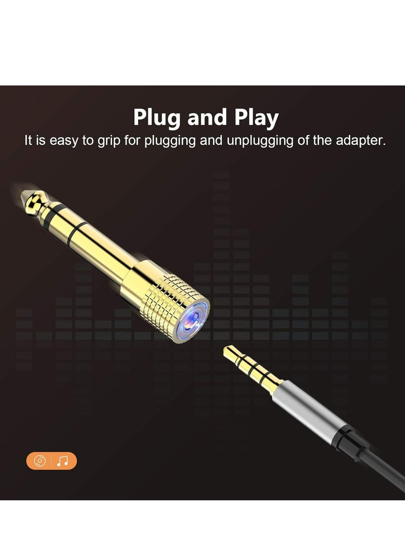 Generic 6.5mm Male to 3.5mm Female Stereo Audio Adapter Converter for Guitar Headphones Amp, Gold Plated 4 Pack  - Image 4