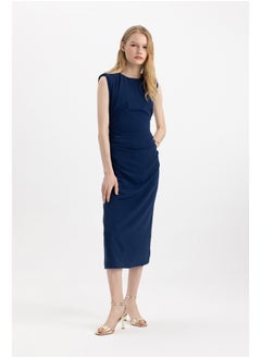 DeFacto Woman Smart Casual Bodycon Round Collar Short Sleeve Woven Dress  - Image 2