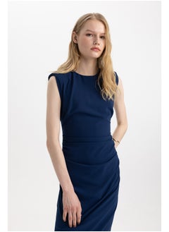 DeFacto Woman Smart Casual Bodycon Round Collar Short Sleeve Woven Dress  - Image 4