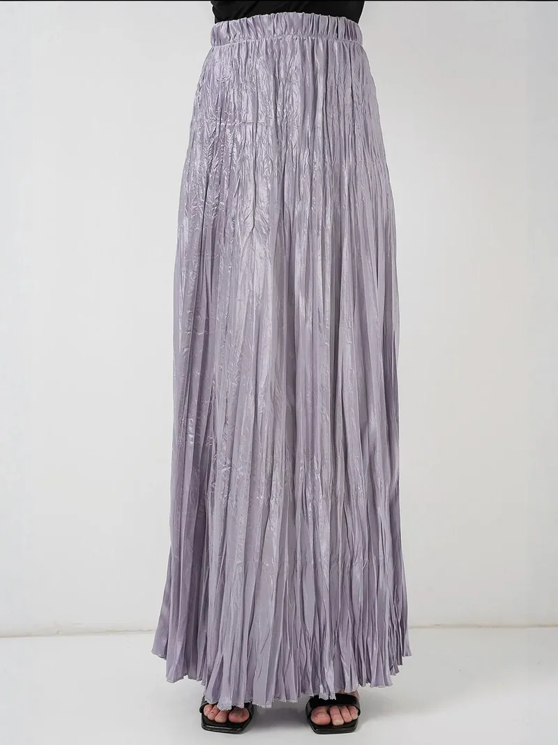 BIG DART BDART Textured Maxi Skirt with Elastic Waist