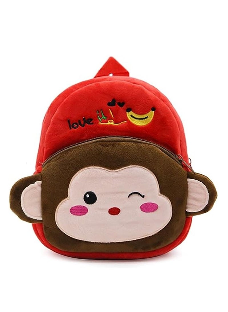 Mini Backpack Kids Cute School Shoulder Bag Toddler Plush Small Backpack Baby Schoolbag Preschool Bag Gift monkey  - Image 1