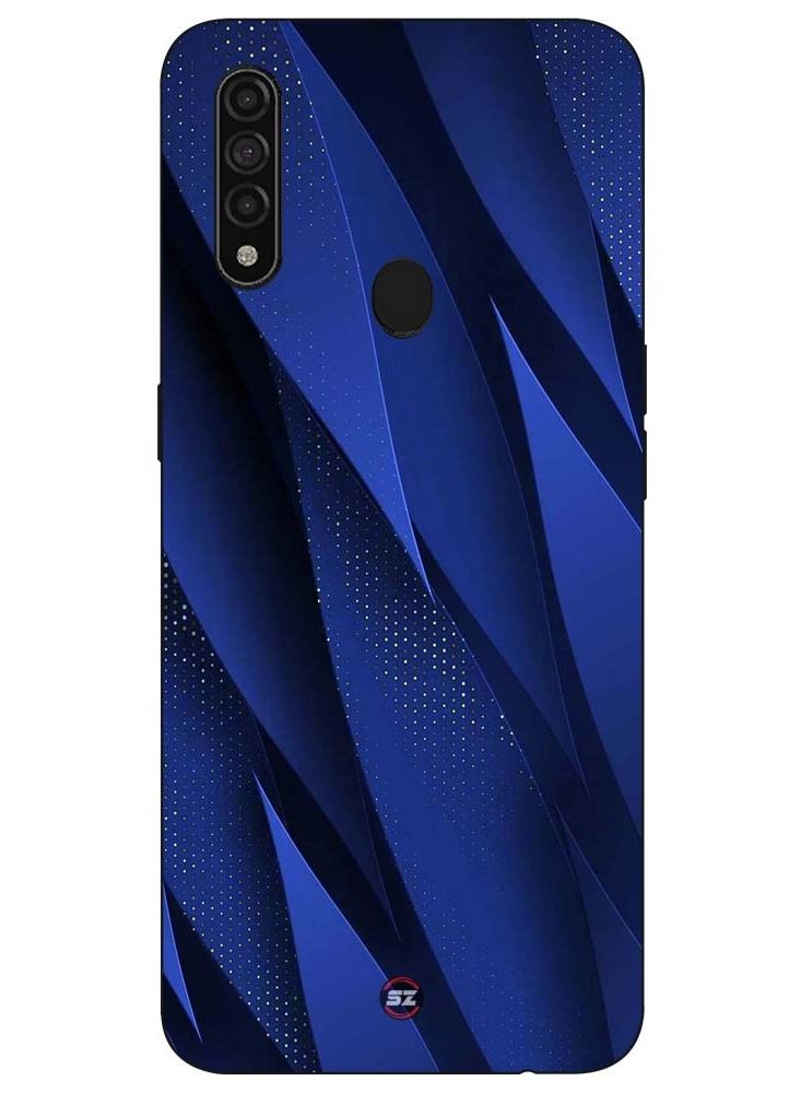 Service Zone Protective Printed Mobile Cover 3D Abstract Art Design In Blue Shade For Oppo A31 