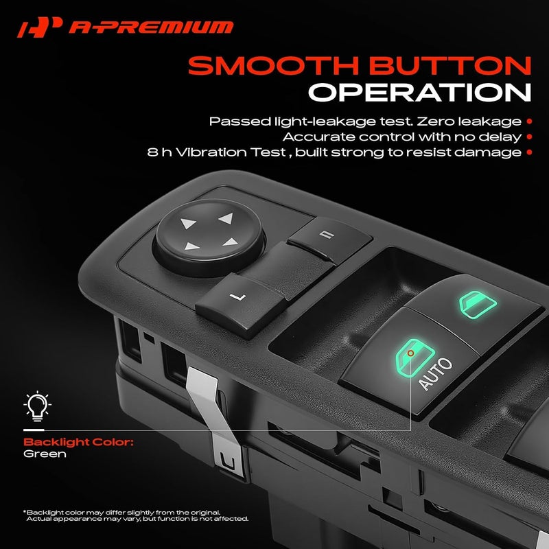 A-Premium Power Master Window Switch Compatible with Jeep & Dodge Models - Liberty 2008-2012, Journey 2009-2010, Nitro 2007-2011 - 8+13 Pins - Front Driver - Replace# 4602632AH, 4602632AB, 04602632AC - Image 5