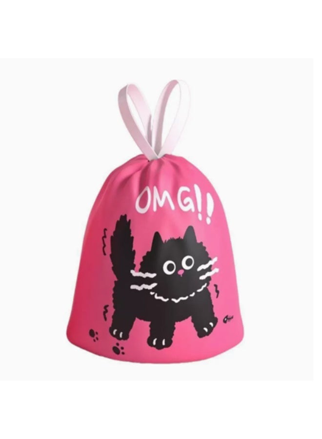 Tear-Free Frightened Cat Garbage Bags, Extra Large & Thick Drawstring Bin Bags for Household, Living Room & Kitchen, Storage Cleaning Bags - Image 1