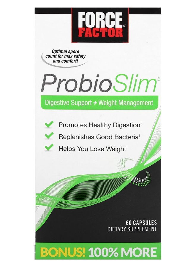 Force Factor ProbioSlim Digestive Support + Weight Management 60 Capsules