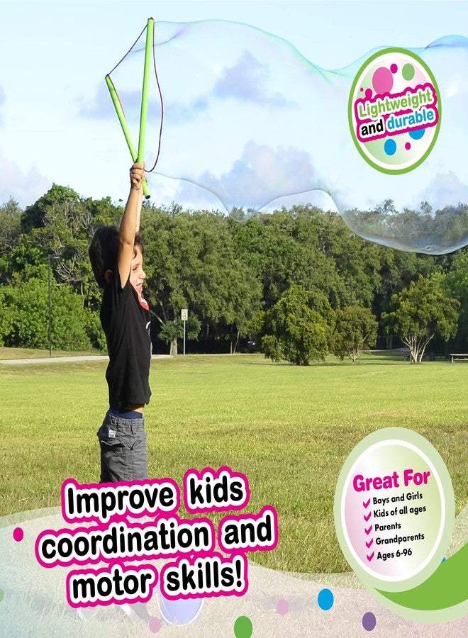 WOWmazing Giant Bubble Powder Kit: Include Large Bubble Wand and 3 Packet of Big Bubble Powder (Makes 3 Gallons) | Outdoor Toy for Kids, Boys, Girls | Powder Made in USA - Image 4
