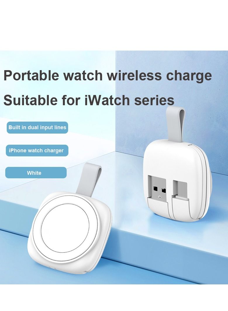 GULFLINK 3 in1 Portable Wireless Smart Watch Charger White - Image 2