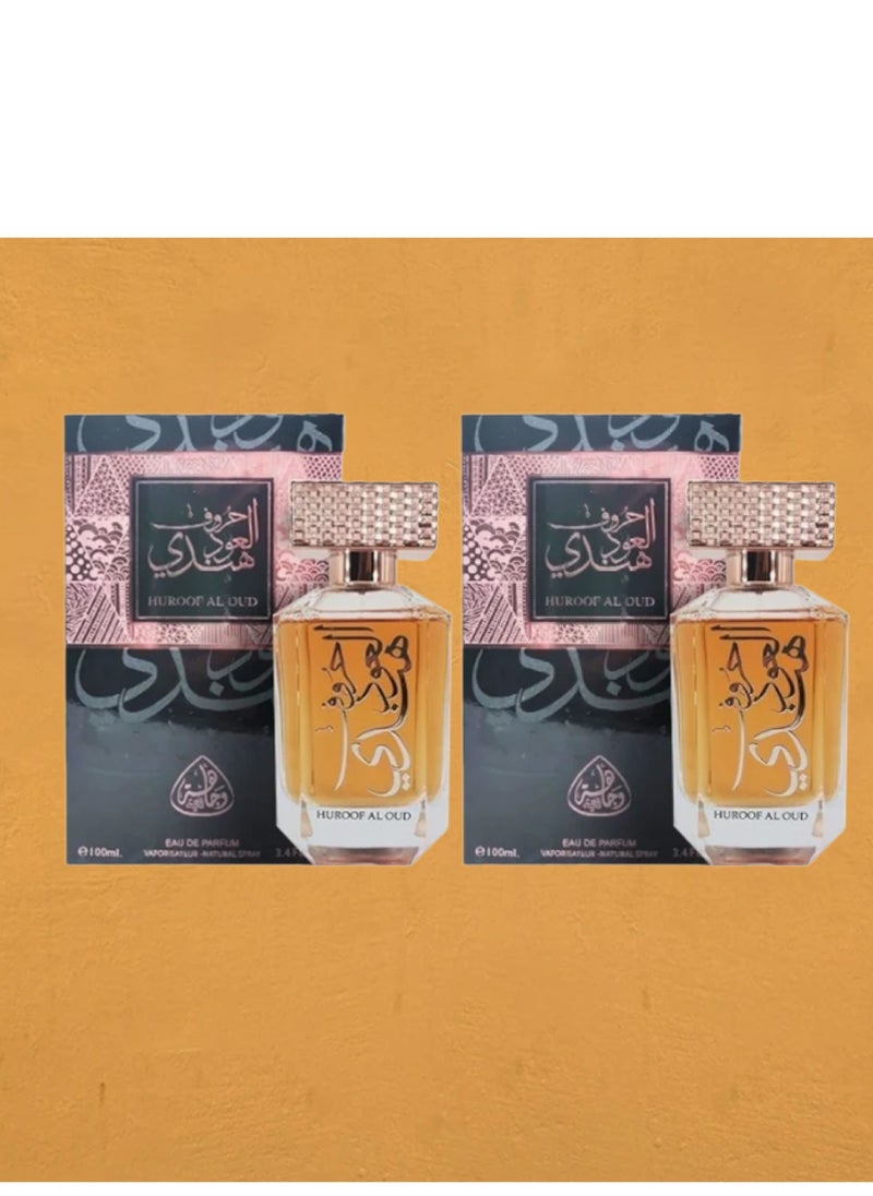 الوجاهة - 2 قطع عطر حروف العود ايو دي بارفان 100مل - Image 1