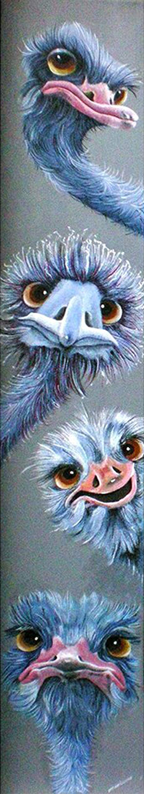 YALKIN 5D Diamond Painting Kits for Adults DIY Large Ostrich Animal Full Round Drill (45.3x9.8inch) Crystal Embroidery Pictures Arts Kits Diamond Painting Kits for Home Wall Decor - Image 1