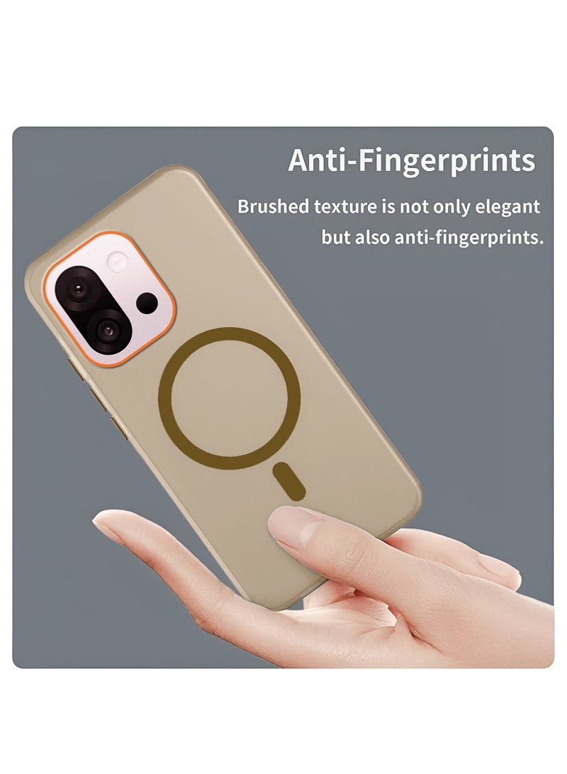 دبليو تيك غطاء حقيبة بحواف كاميرا مرتفعة أنيق لهاتف OnePlus 13T 5G 2025 هجين شفاف مع شحن مغناطيسي ماغسيف (MCMPMN) - بني - Image 4