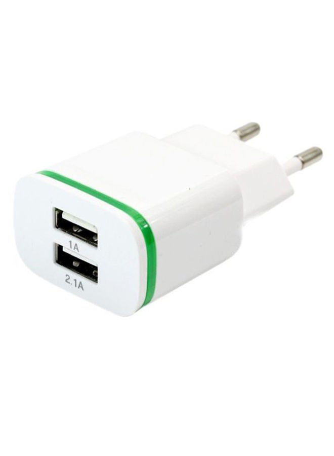 NIBEMINENT Universal EU Plug Charger Adapter 7.5centimeter White  - Image 1