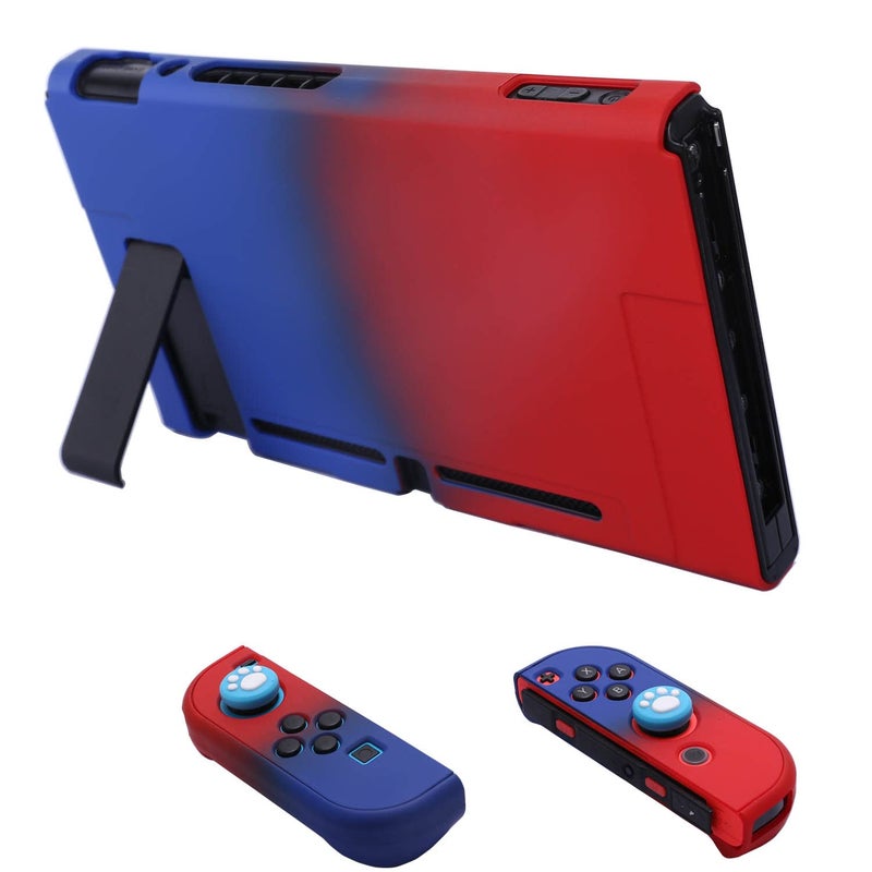 COMCOOL Dockable Case for Nintendo Switch - COMCOOL 3 in 1 Protective Cover Case for Nintendo Switch and Joy-Con Controller with Screen Protector - Red Blue - Image 3