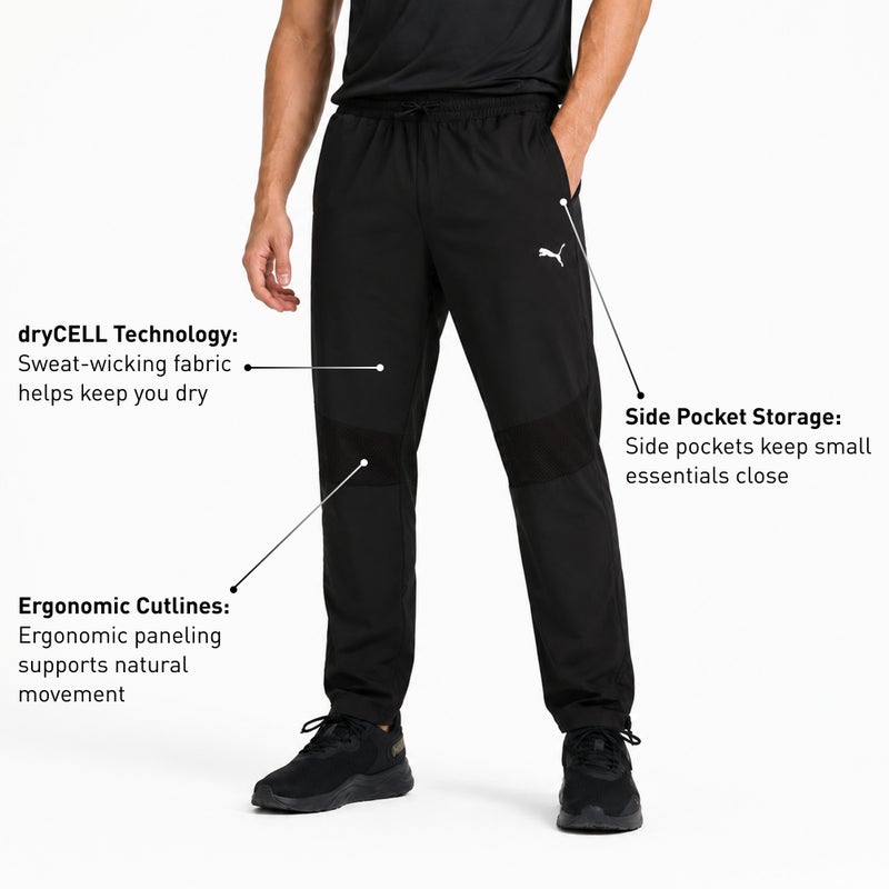 PUMA Woven Mens Black Tapered Pants - Image 2