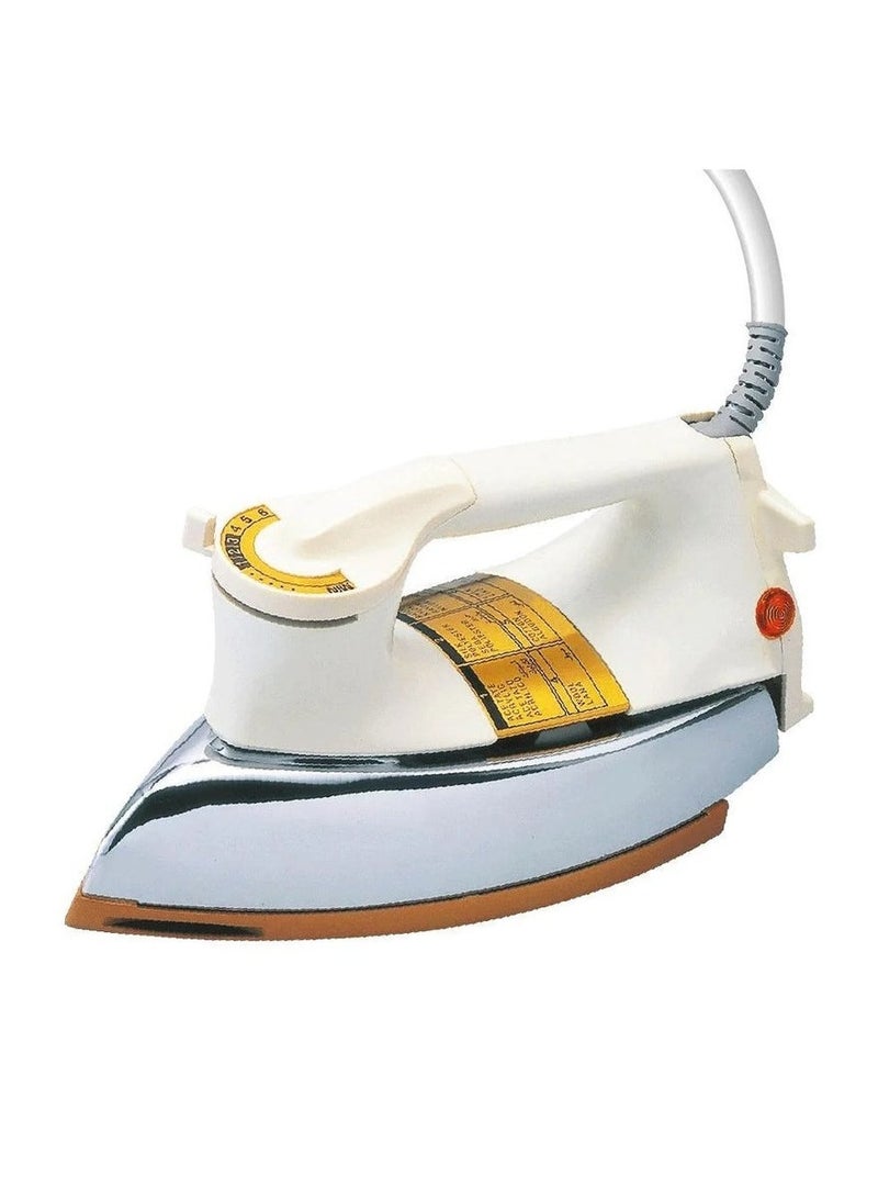 Denx Automatic Dry Iron – 1000W Power with Golden Non-Stick Teflon Soleplate - Image 1