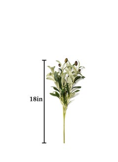 Y&D 5 Pieces Olive Branches Artificial Plants Greenery Stems Olive Leaves Fake Fruits Silk Plants  - Image 3