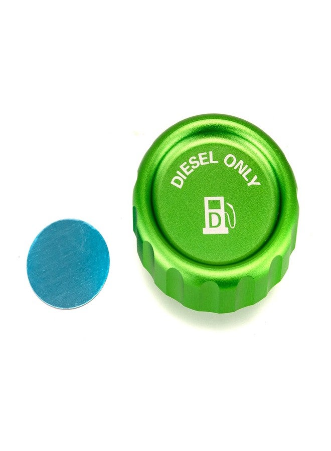 ROMELACK Green Magnetic Diesel Fuel Cap 6061 Aluminum Compatible with Chevrolet Silverado Tahoe Fit GMC Sierra Yukon 1500 3.0 - Image 1