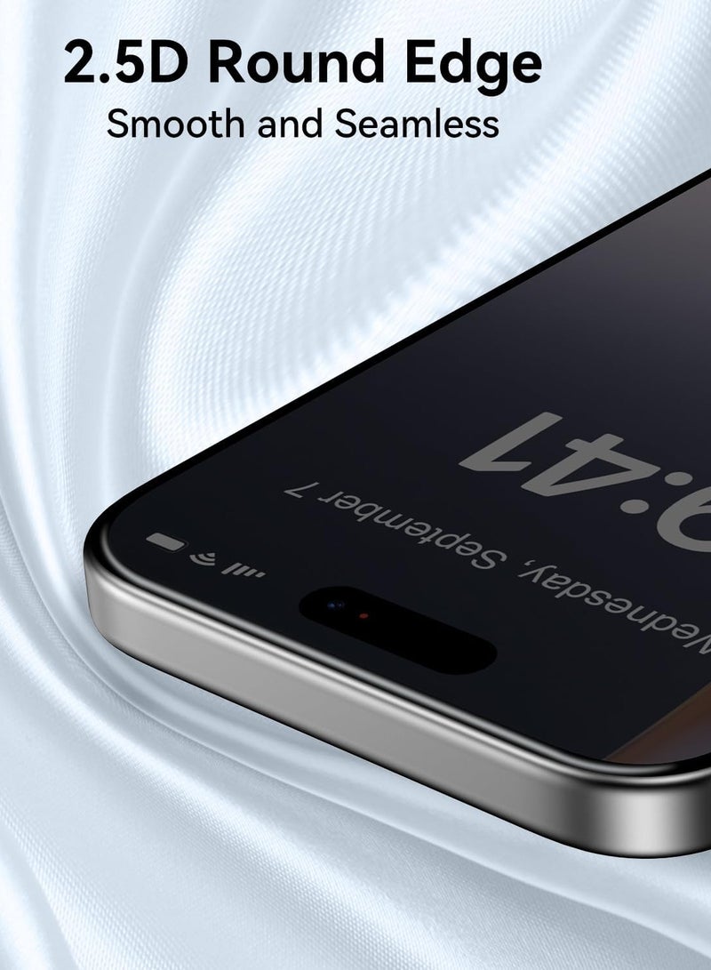 RAPTIC Air Glass [Privacy HD 2 Pack] iPhone 17 Pro MAX Full Coverage Screen Protector Tempered Glass with Easy Install Tray - Privacy - Image 5