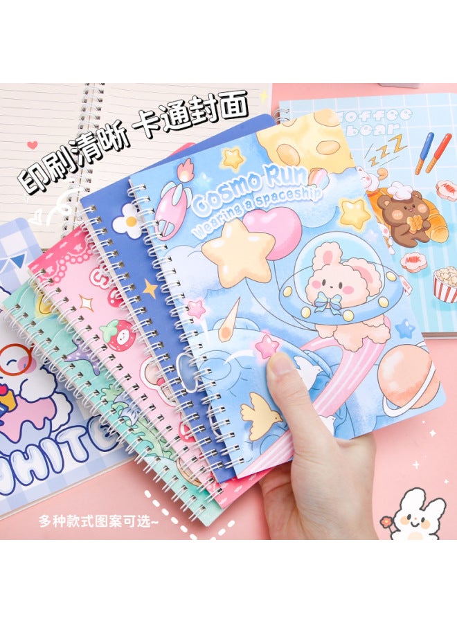 HELPS Creative Cartoon A5 Coil Book High-looking Student Thickened Horizontal Line Book Loose-leaf Notepad Notes Journal Book - Image 2