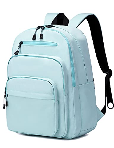 Lanola Basic Multi-Pocket Multipurpose Backpack Classical Water Resistant Student Bookbag For School Business Travel or Casual Daypack Backpacks For Men Women - Blue - Image 1