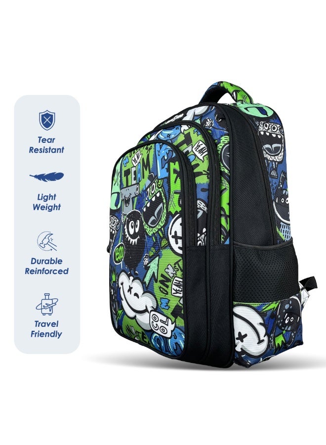 Nova kids حقيبة مدرسية للأطفال نوفا - جين زد باللون الأسود، 17.5" - Image 3