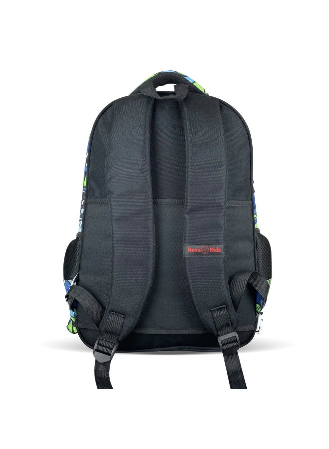 Nova kids حقيبة مدرسية للأطفال نوفا - جين زد باللون الأسود، 17.5" - Image 4