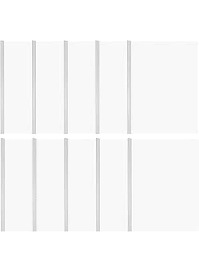10 Pack A4 PP Plastic Draw Rod File Folders With White Rods For Documents - Image 1