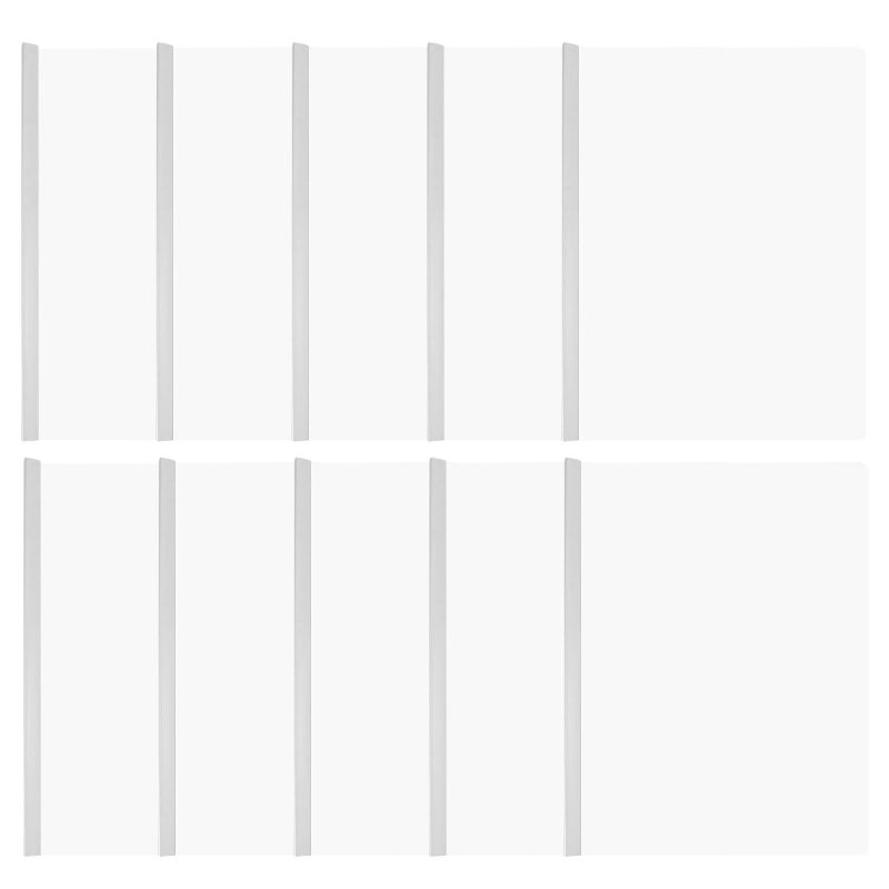 10 Pack A4 PP Plastic Draw Rod File Folders With White Rods For Documents - Image 2