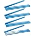 Leinuosen Wooden Mahjong Racks with Pushers 4 Set Magnet American Mahjong Tile Rack and Magnetically Attached Pushers Painted Tile Holders for Players Gift Family Game NightStraightLight Blue - Image 2