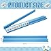 Leinuosen Wooden Mahjong Racks with Pushers 4 Set Magnet American Mahjong Tile Rack and Magnetically Attached Pushers Painted Tile Holders for Players Gift Family Game NightStraightLight Blue - Image 4