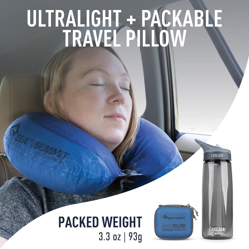 Sea To Summit Aeros Premium Traveller Pillow - Navy Blue - Image 2