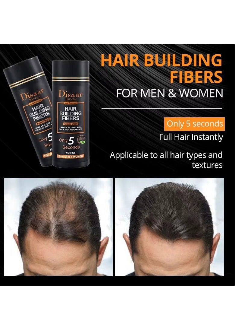 ديسار ألياف تكثيف الشعر باللون الأسود الطبيعي طبيعية 100 بالمئة بودرة لتكثيف الشعر فورية خلال 5 ثوان مناسبة لتساقط الشعر وترققه للرجال والنساء - Image 2