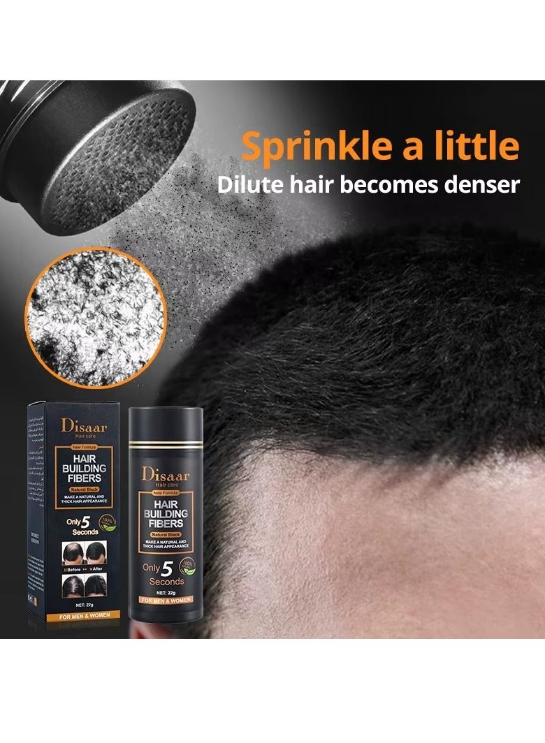 ديسار ألياف تكثيف الشعر باللون الأسود الطبيعي طبيعية 100 بالمئة بودرة لتكثيف الشعر فورية خلال 5 ثوان مناسبة لتساقط الشعر وترققه للرجال والنساء - Image 3