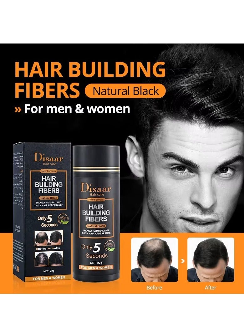 ديسار ألياف تكثيف الشعر باللون الأسود الطبيعي طبيعية 100 بالمئة بودرة لتكثيف الشعر فورية خلال 5 ثوان مناسبة لتساقط الشعر وترققه للرجال والنساء - Image 5