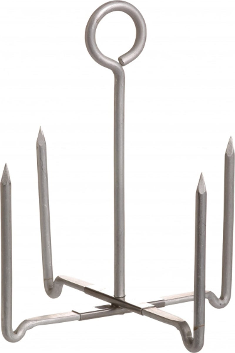 KitchenCraft Baked Potato Stand, Aluminium, 12 x 14.5 cm, Silver - Image 1