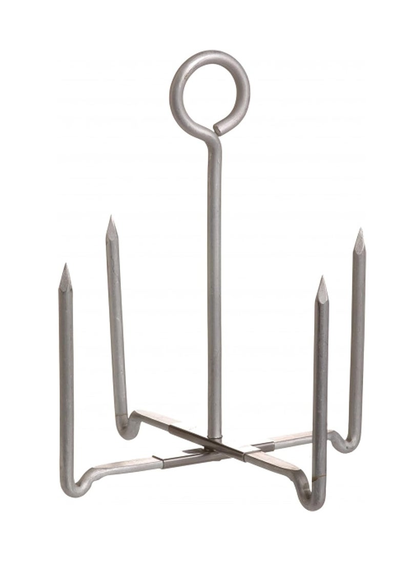 KitchenCraft KitchenCraft Baked Potato Stand, Aluminium, 12 x 14.5 cm, Silver  - Image 1