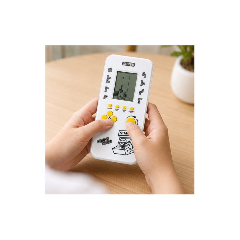Super Happy Play: Handheld Retro Brick Game Console for Ages 6 and Up, White - Image 3