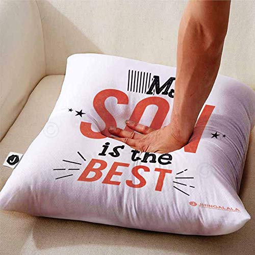 Jhingalala Jhingalala Gift for Son My Son is The Best Printed Cushion Cover with Filler Gift for Son Birthday Special - Image 3