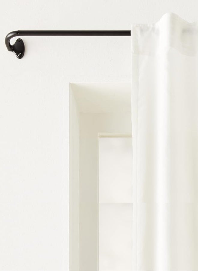 Chase Up Extendable Room Darkening Blackout Curtain Rod with Curved Pole - 122 to 224cm, Black - Image 2