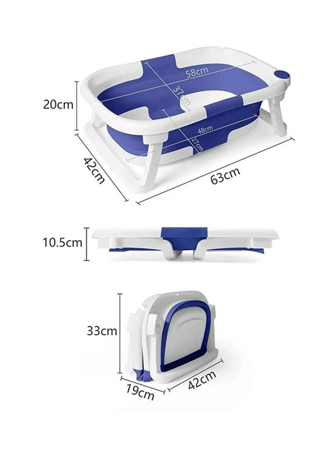 Baby Bathtub  Household  Large Size  Foldable  Toddler Baby  Infant Bathtub Blue