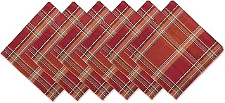 DII Thanksgiving & Fall, Napkins, Autumn Spice Plaid 6 Count - Image 1