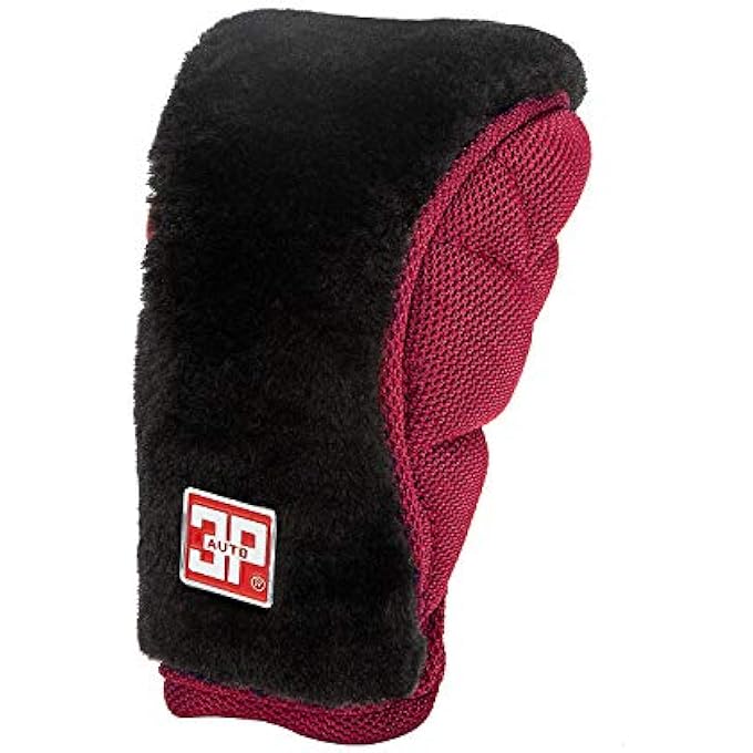 ريحني غطاء تروس السيارة CarBelieve من القطن والصوف غطاء حماية أوتوماتيكي ترس غطاء مقبض ناقل الحركة ملحقات ديكور السيارة P053Mبلاك بيج - Image 3