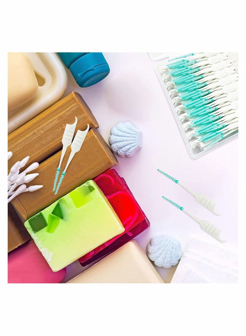 Excefore 200Pcs Interdental Brushes, Silicone Dental Picks, Dental Brushes, Floss Sticks Dental, Tooth Pick Brushes, Floss Brushes, Dental Floss Brush, Tooth Picks Sticks Plastic, Dental Floss Stick - Image 2