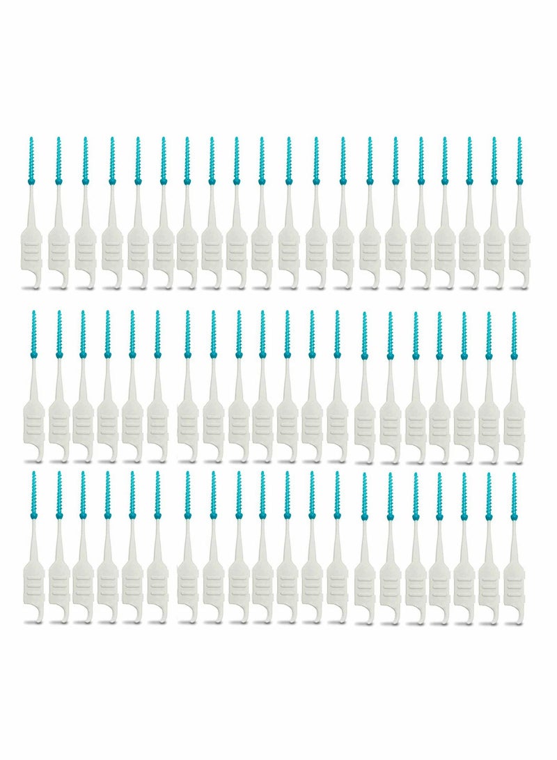 Excefore 200Pcs Interdental Brushes, Silicone Dental Picks, Dental Brushes, Floss Sticks Dental, Tooth Pick Brushes, Floss Brushes, Dental Floss Brush, Tooth Picks Sticks Plastic, Dental Floss Stick - Image 1