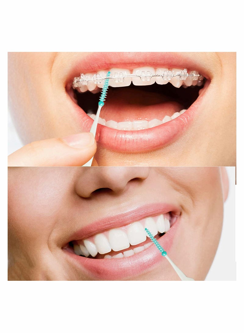 Excefore 200Pcs Interdental Brushes, Silicone Dental Picks, Dental Brushes, Floss Sticks Dental, Tooth Pick Brushes, Floss Brushes, Dental Floss Brush, Tooth Picks Sticks Plastic, Dental Floss Stick - Image 3