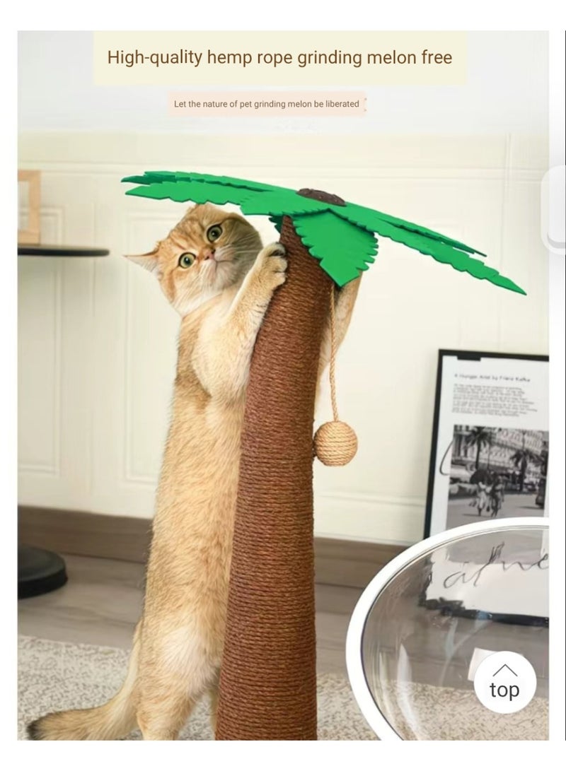 A.M Mile Coconut Tree Cat Scratching Post Cat Climbing Frame  Durable, wear-resistant, non-shedding vertical cat scratching board cat space capsule toy - Image 5