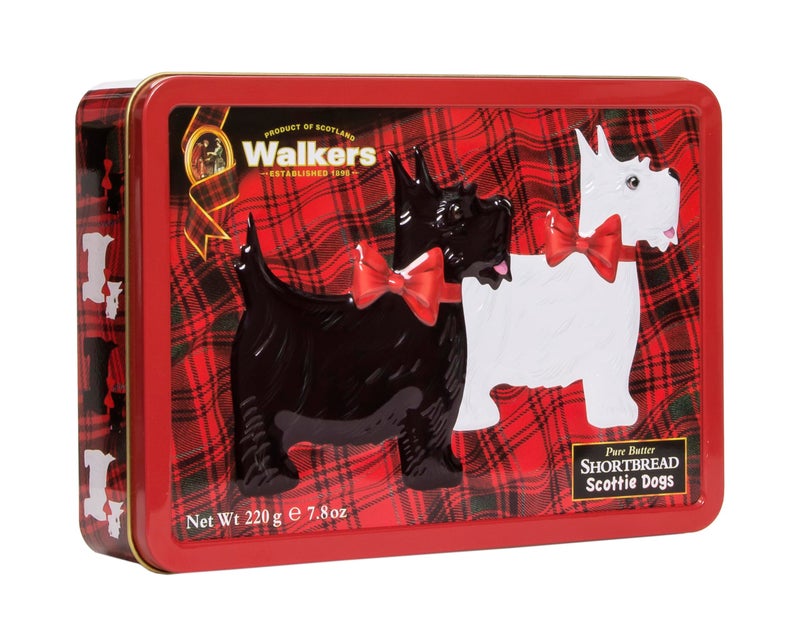 Walker's Shortbread Scottie Dog Shaped Cookies, Pure Butter Shortbread Cookies, 7.8 Oz Gift Tin - Image 1